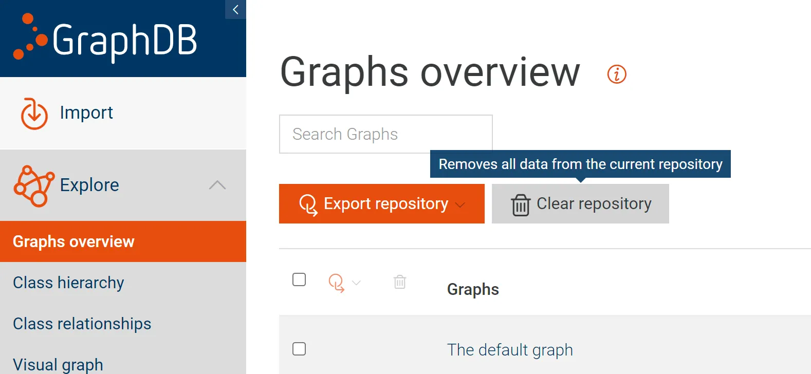 clearing GraphDB